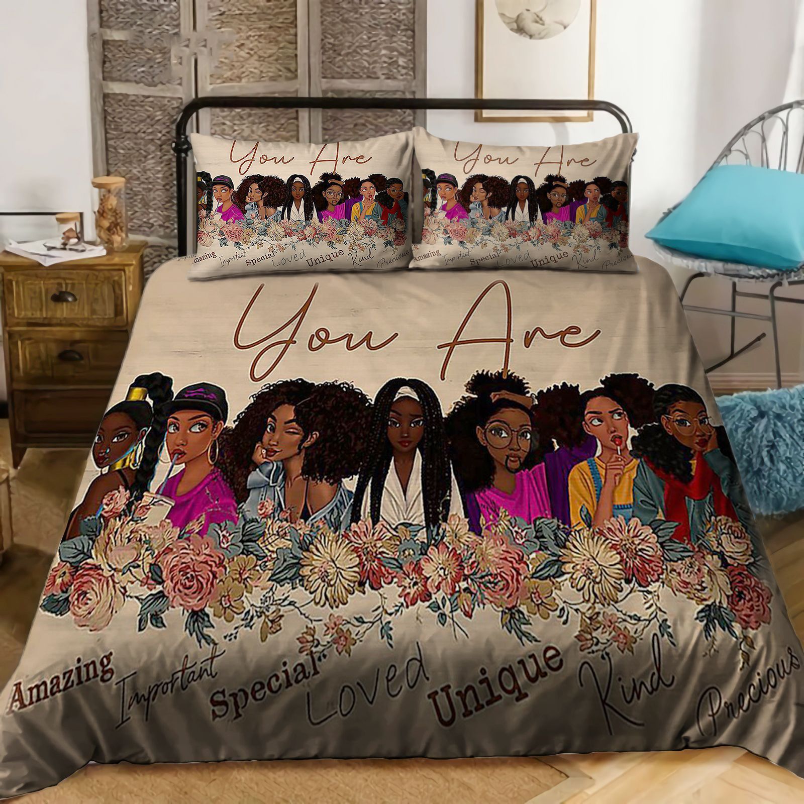 Black Girl Bedding Set