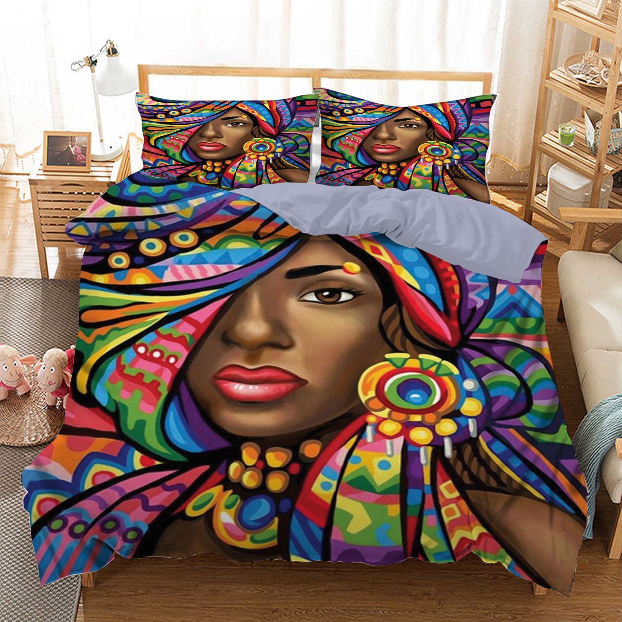Black Girl  Bedding Set