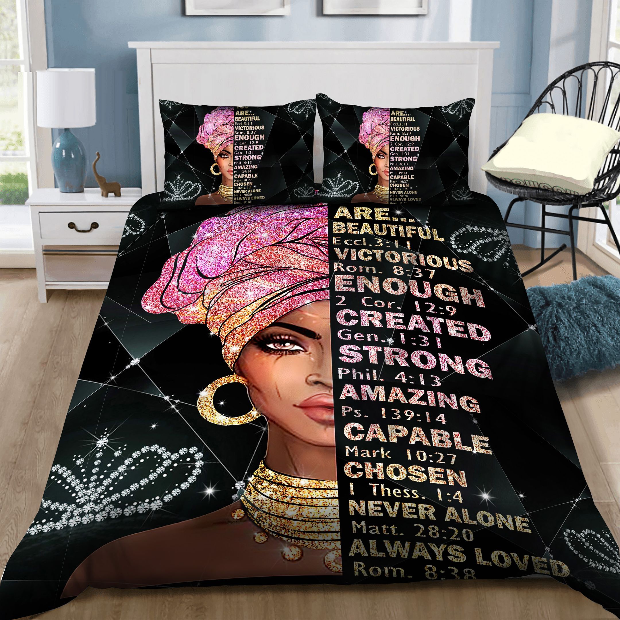 Black Girl Bedding Set