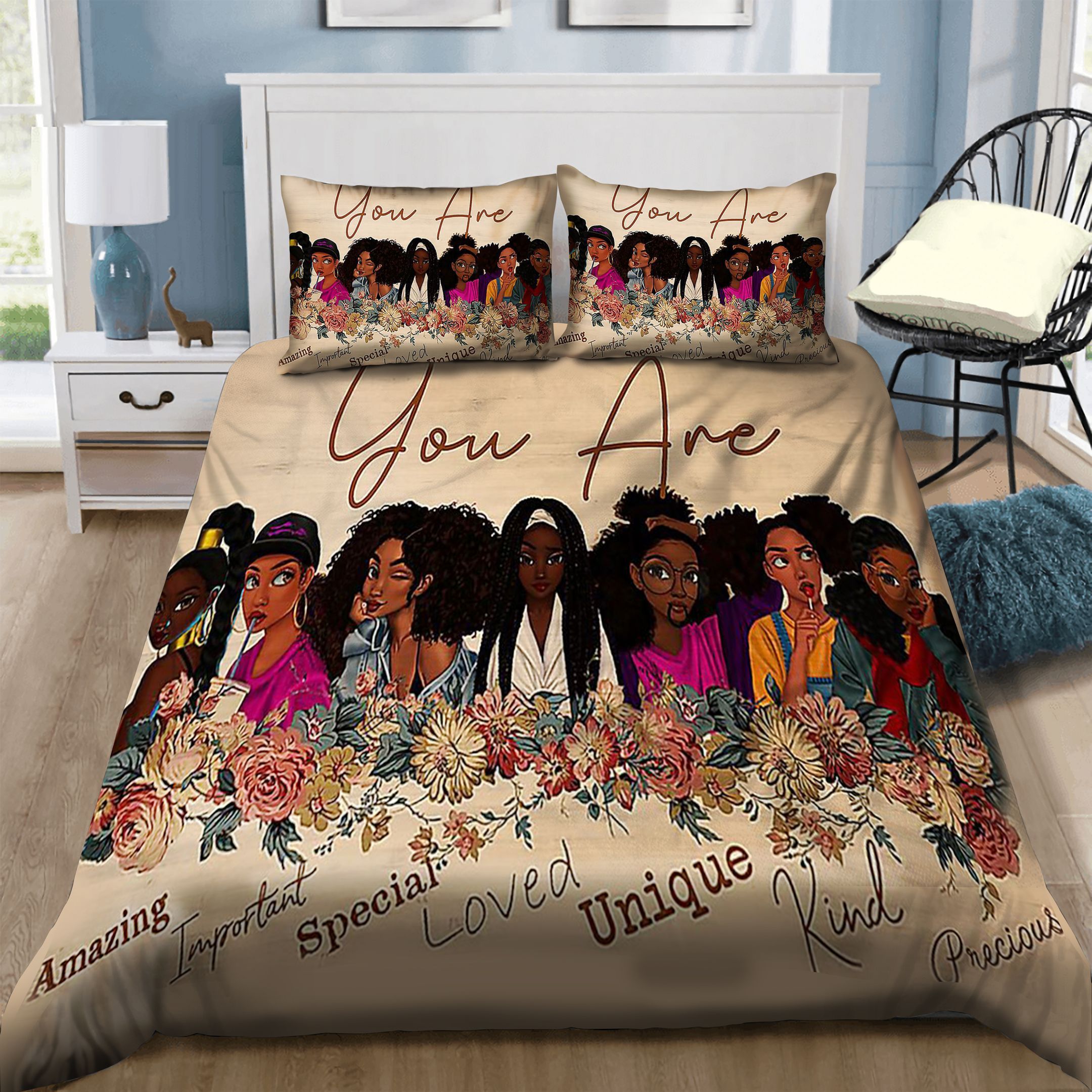 Black Girl Bedding Set