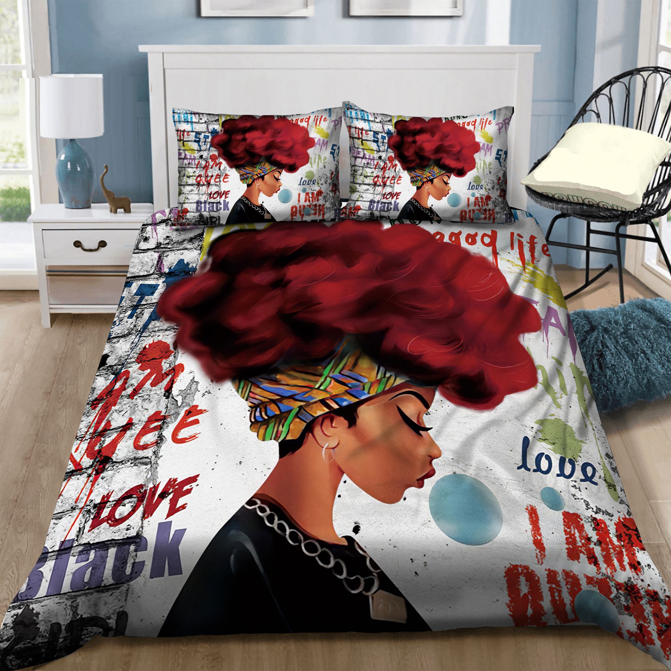 Black Girl Bedding Set