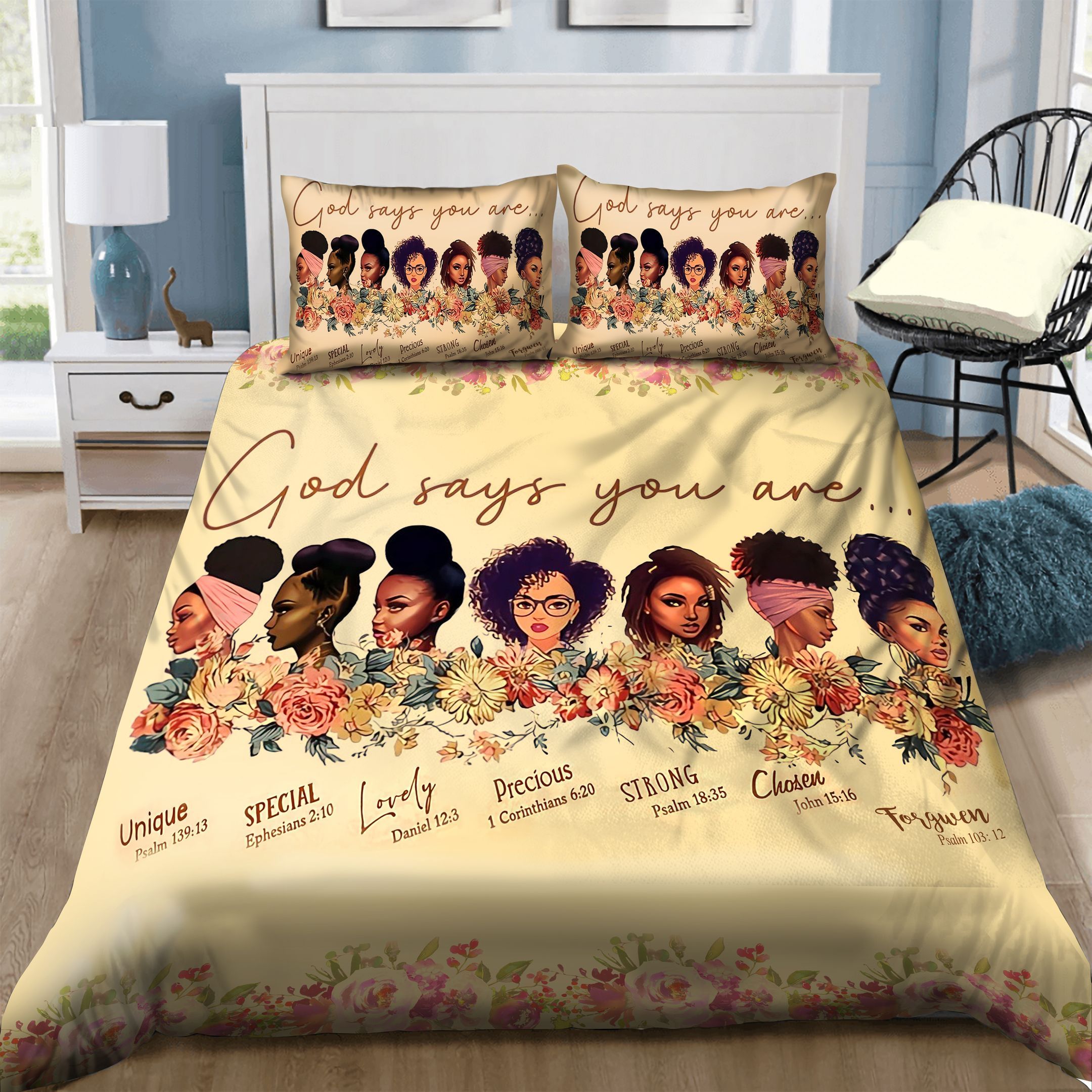 Black Girl Bedding Set