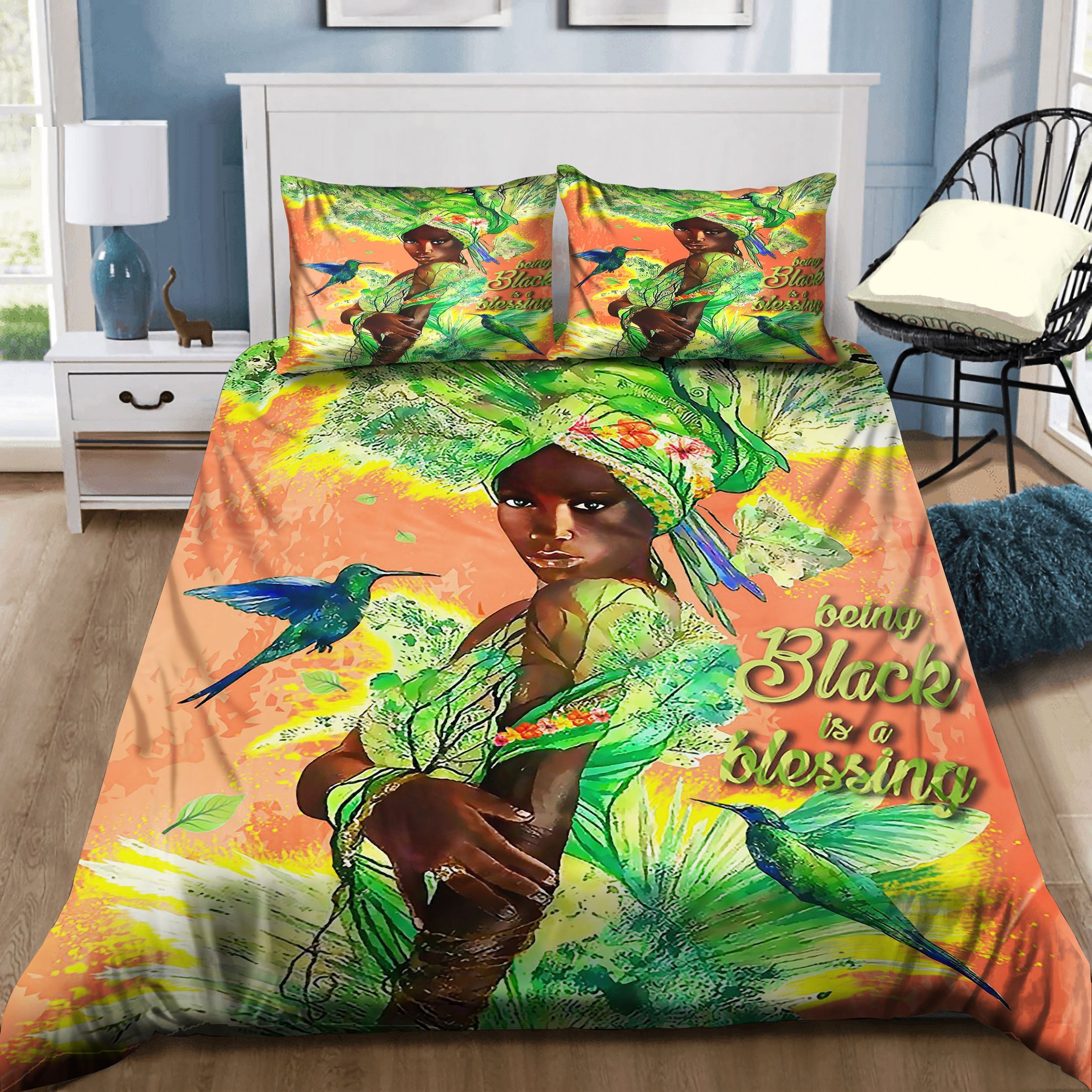 Black Girl Being Black Is A Blessing Bedding Set