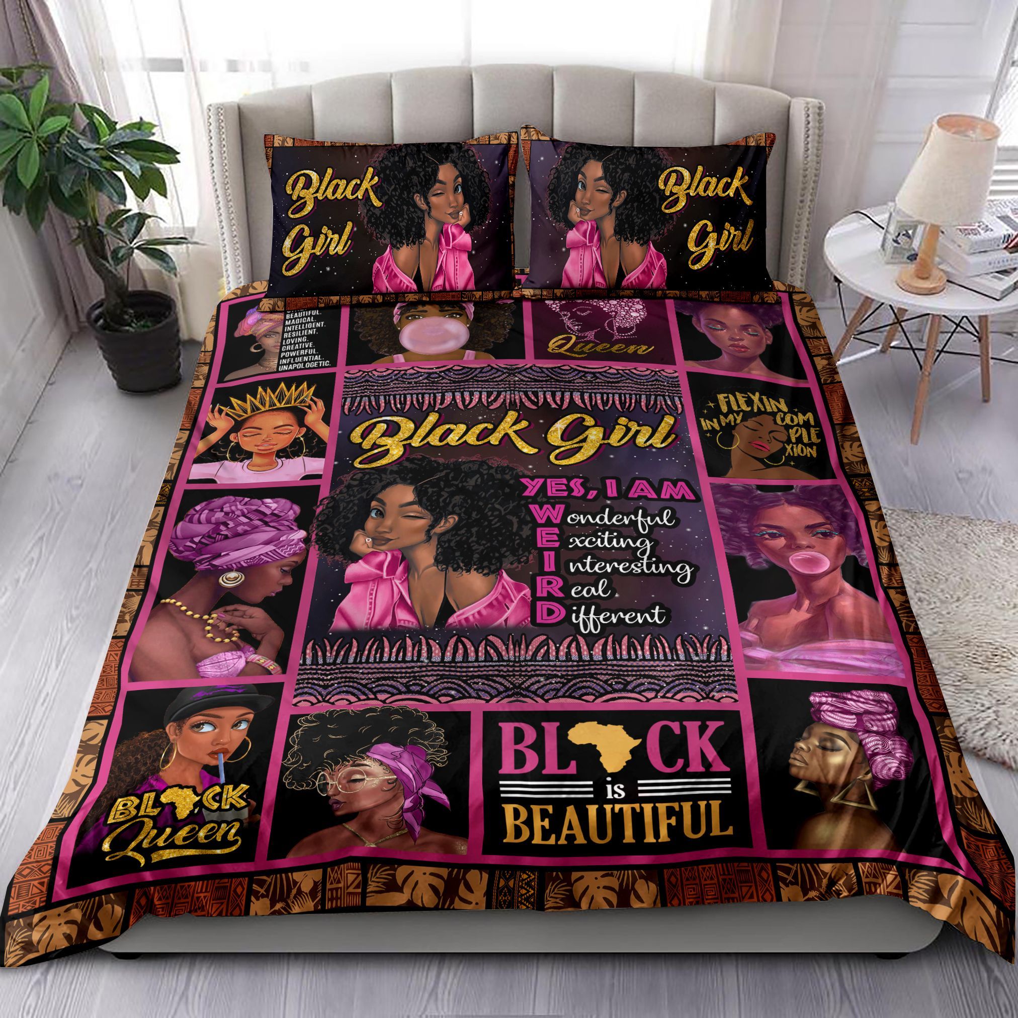Black Girl Black Is Beautiful Bedding Set
