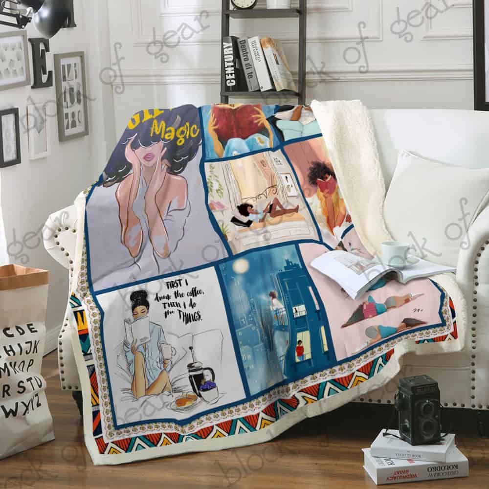 Black Girl Books Magic Fleece Blanket