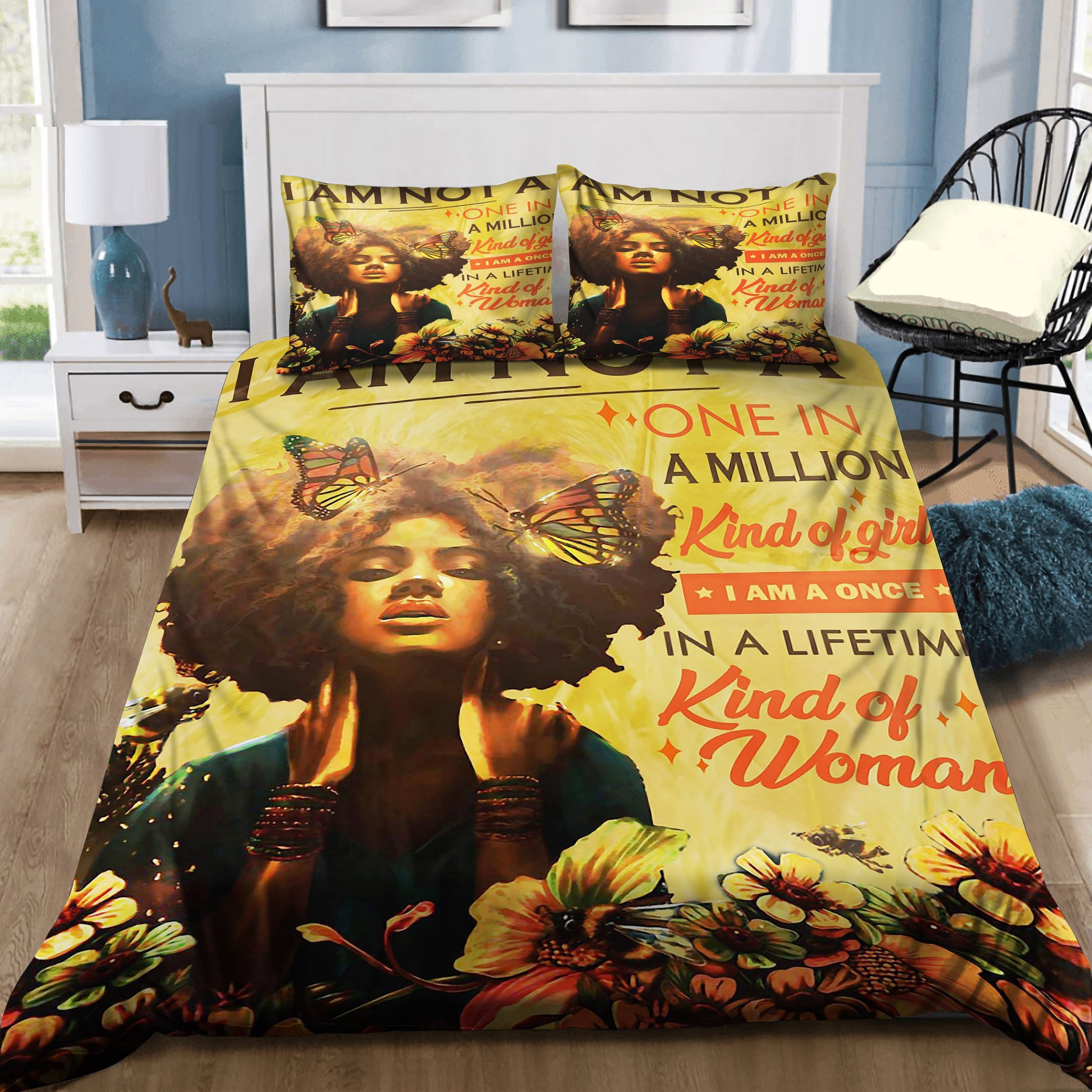 Black Girl I Am A Once In A Lifetime Kind Of Woman Bedding Set
