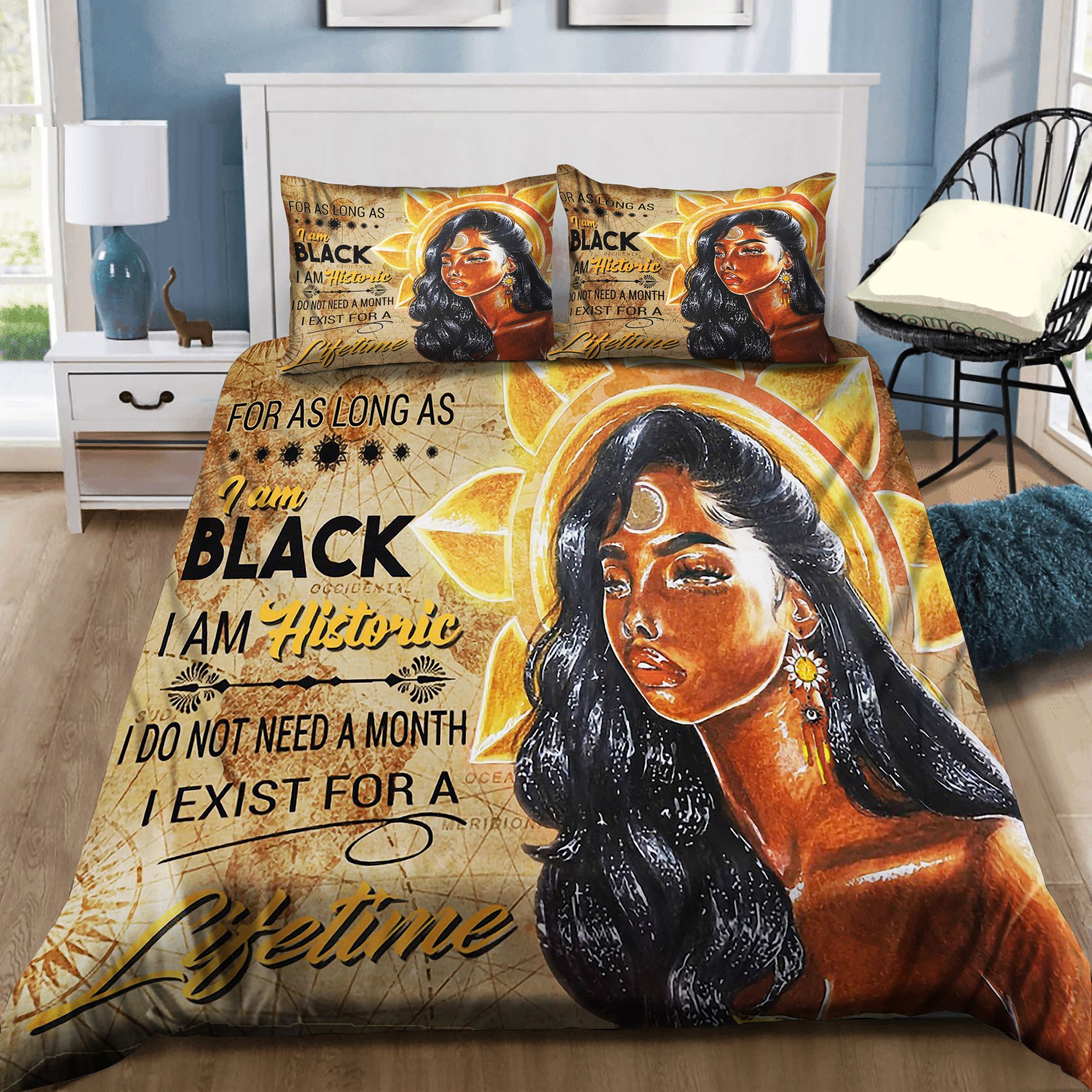 Black Girl I Am Black I Am Historic Bedding Set