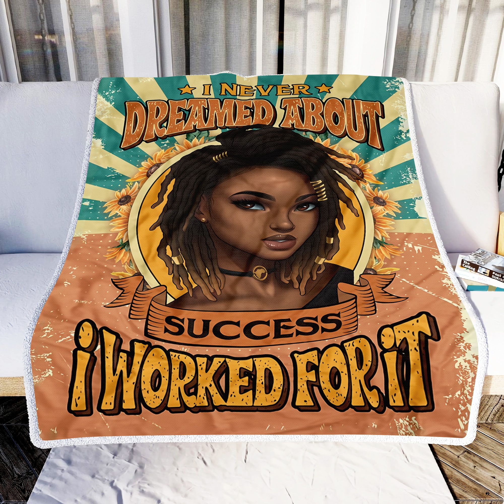 Black Girl I Worked For It Fleece Blanket