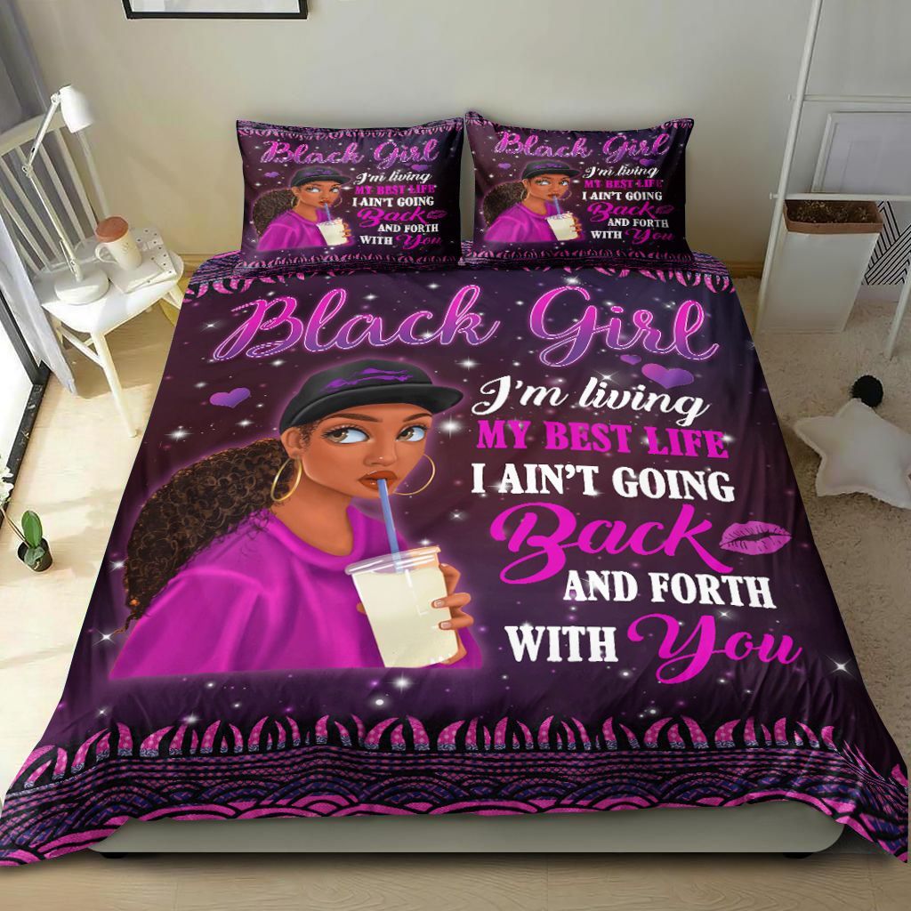 Black Girl Im Living My Best Life Bedding Set