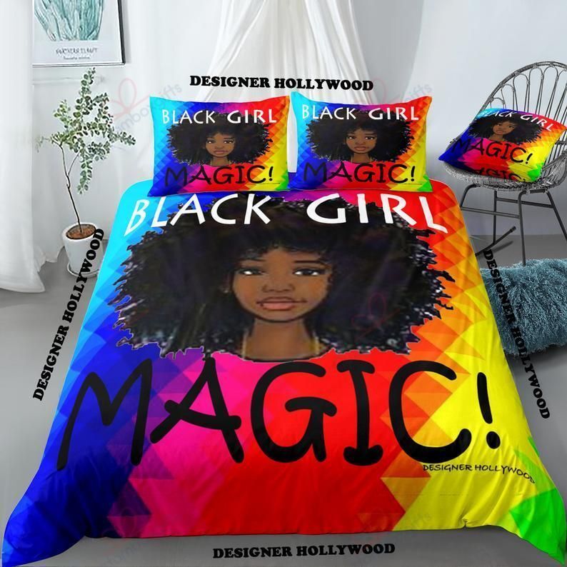 Black Girl Magic Rainbow Bedding Set