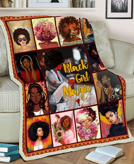 Black Girl Fleece Blanket