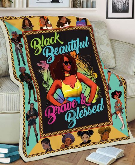Black Girl Fleece Blanket