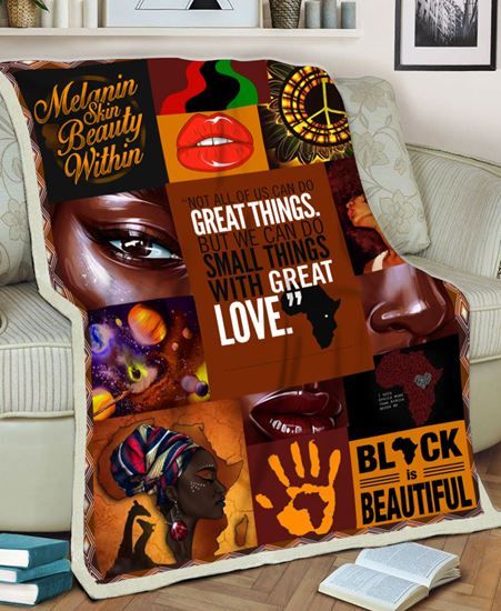 Black Girl Fleece Blanket