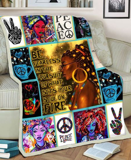 Black Girl Fleece Blanket