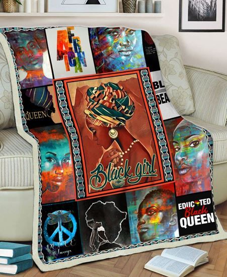 Black Girl Fleece Blanket