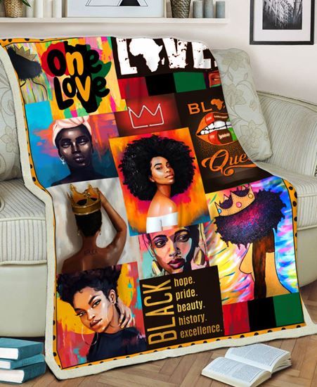 Black Girl Fleece Blanket