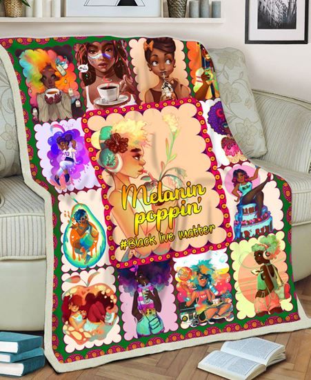 Black Girl Fleece Blanket
