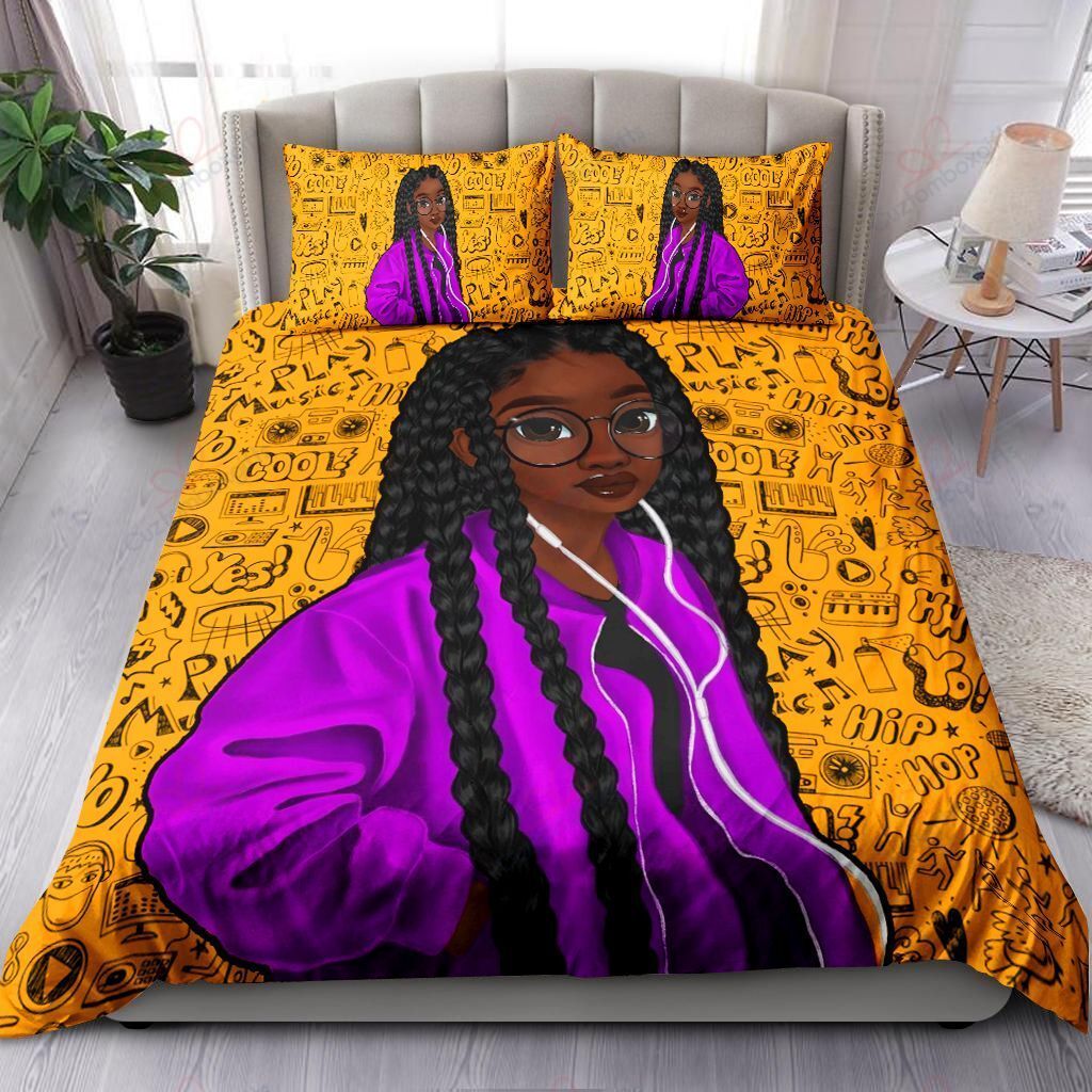 Black Girl Music Bedding Set