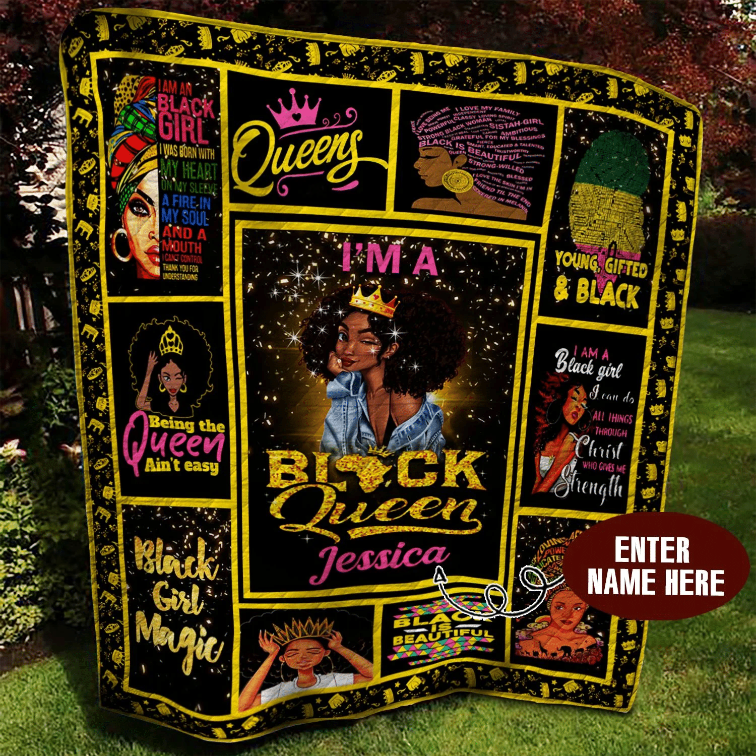 Black Girl Personalized BBB161020 Quilt Blanket