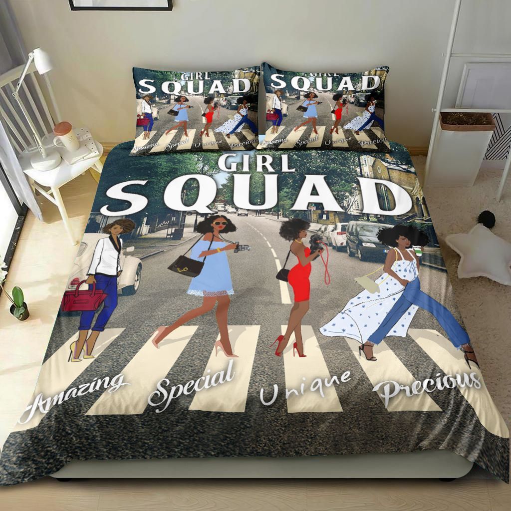 Black Girl Squad Bedding Set