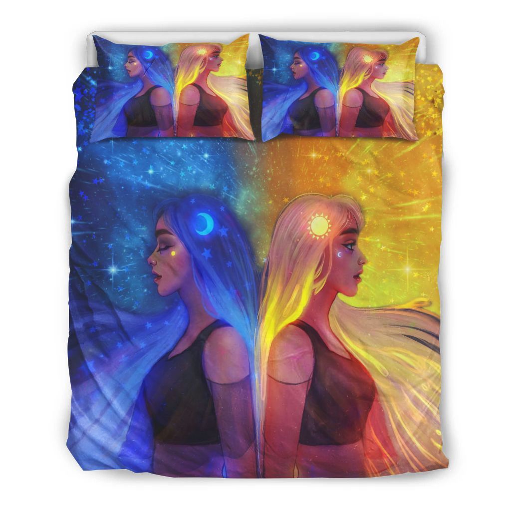 Black Girl Sun And Moon Bedding Set