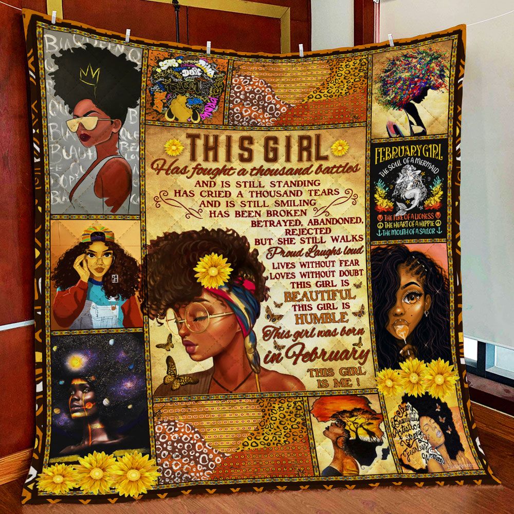 Black Girl Sunflower LD0310003CL Quilt Blanket