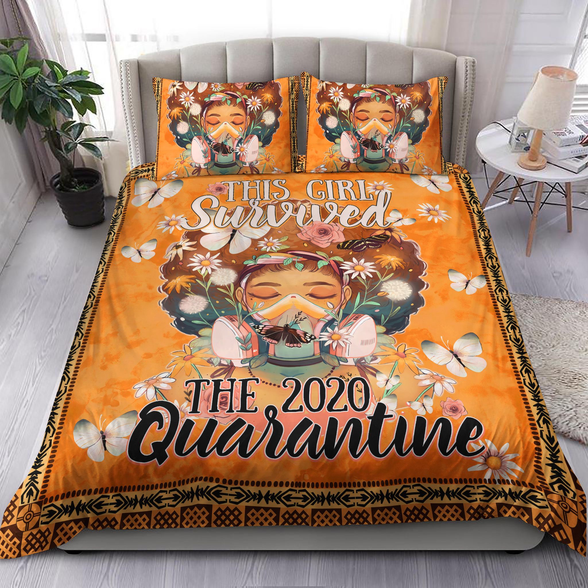 Black Girl Survived In Quarantine Bedding Set