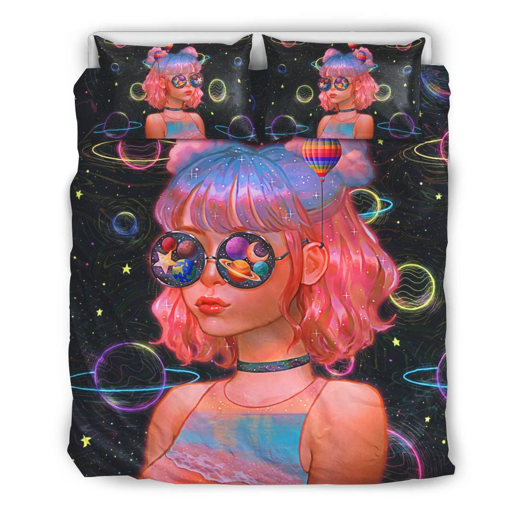 Black Girl Universe Bedding Set