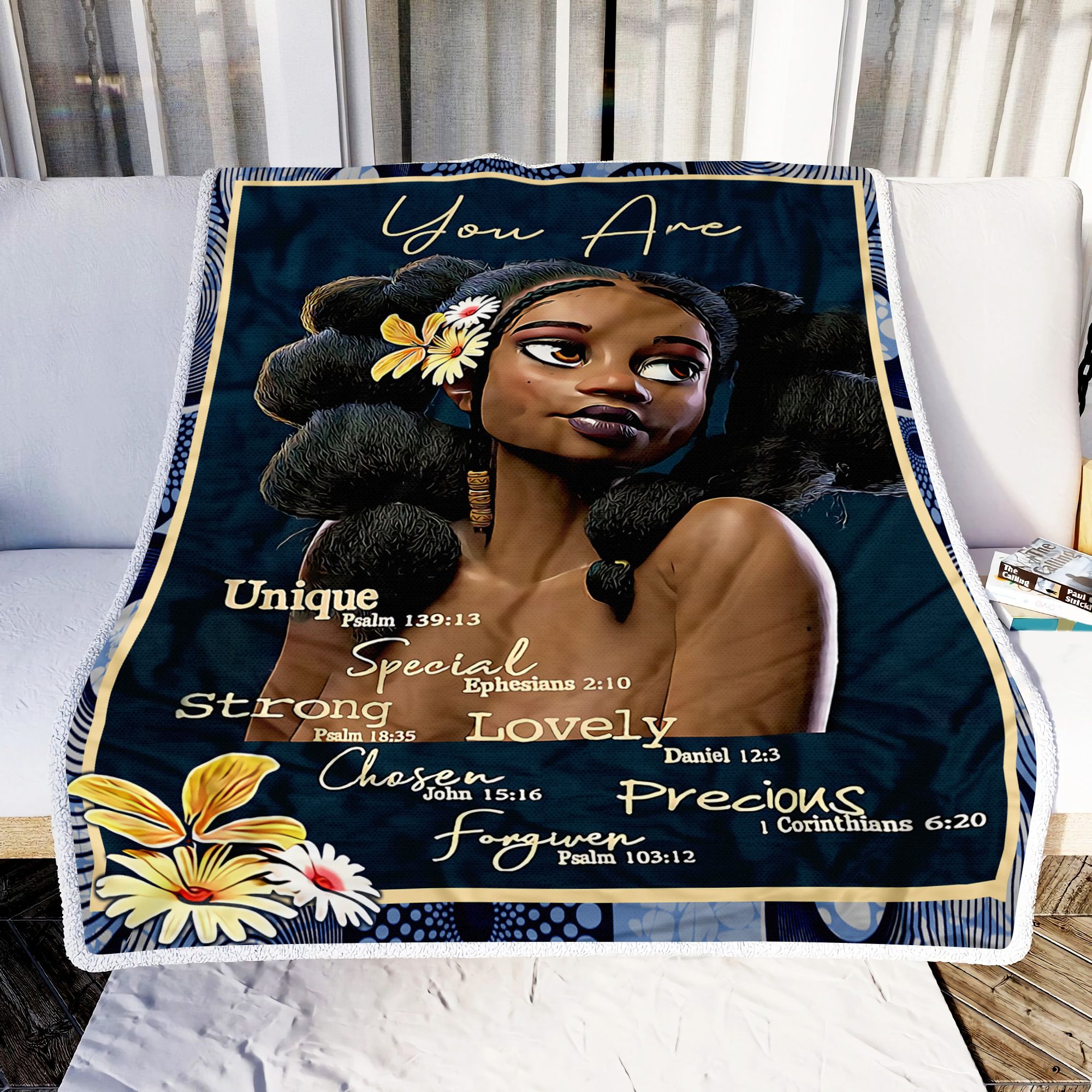 Black Girl You Are Unique Special Strong Lovely Fleece Blanket