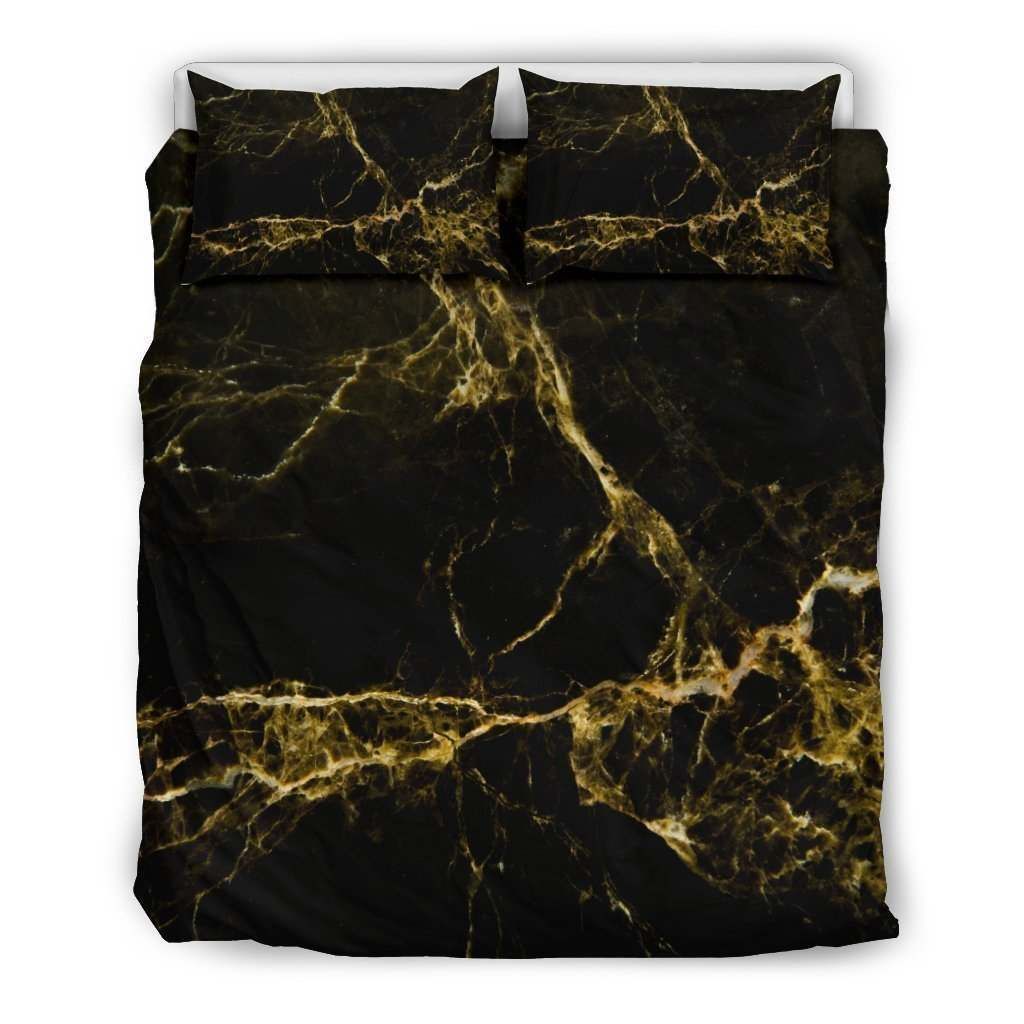 Black Gold Marble Bedding Set