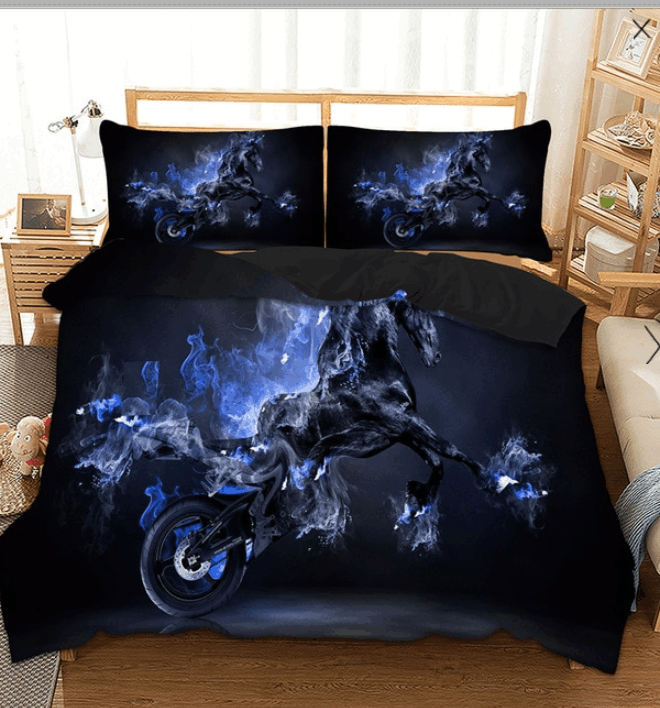 Black Horse Bedding Set