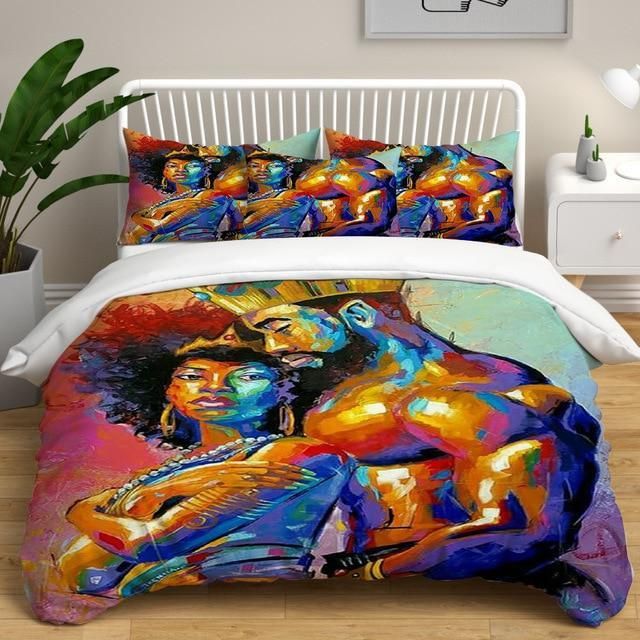 Black King And Queen Bedding Set