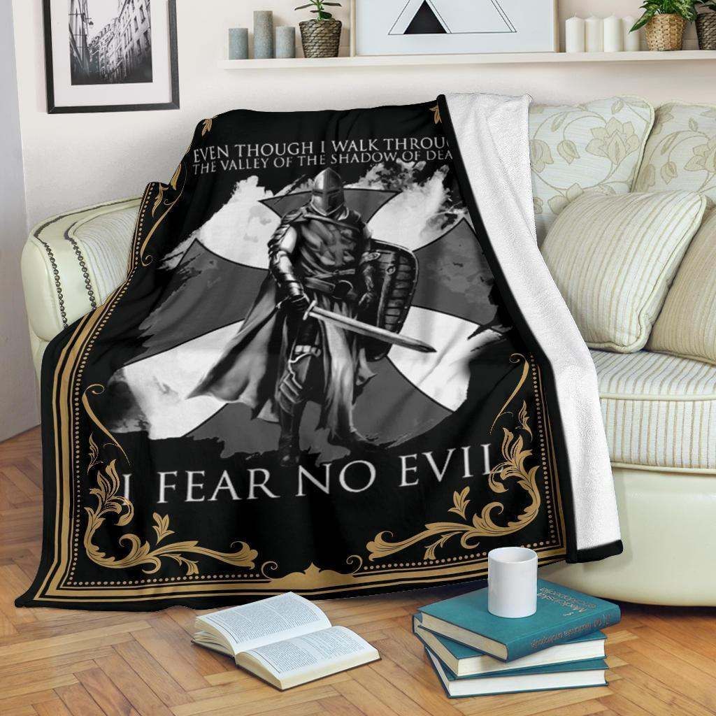 Black Knight Templar Sherpa Fleece Blanket