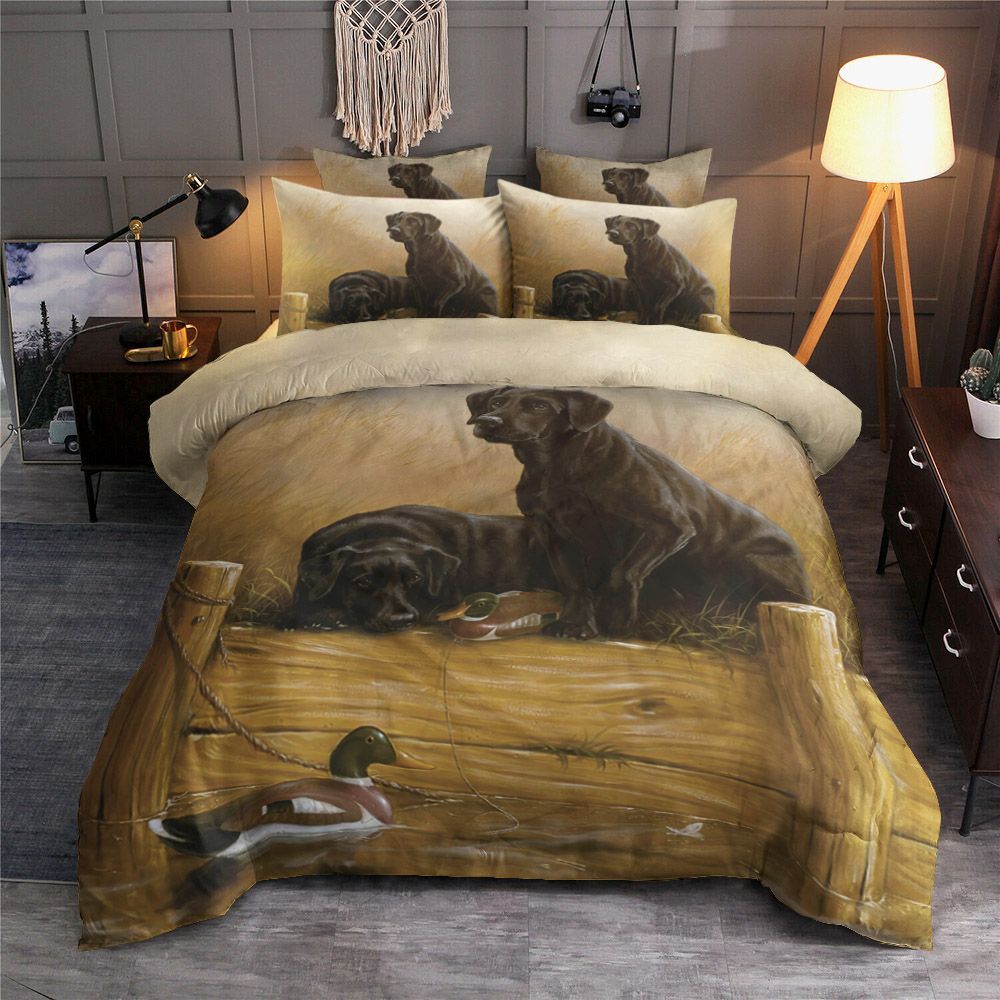 Black Lab Hunting Dogs Bedding Set