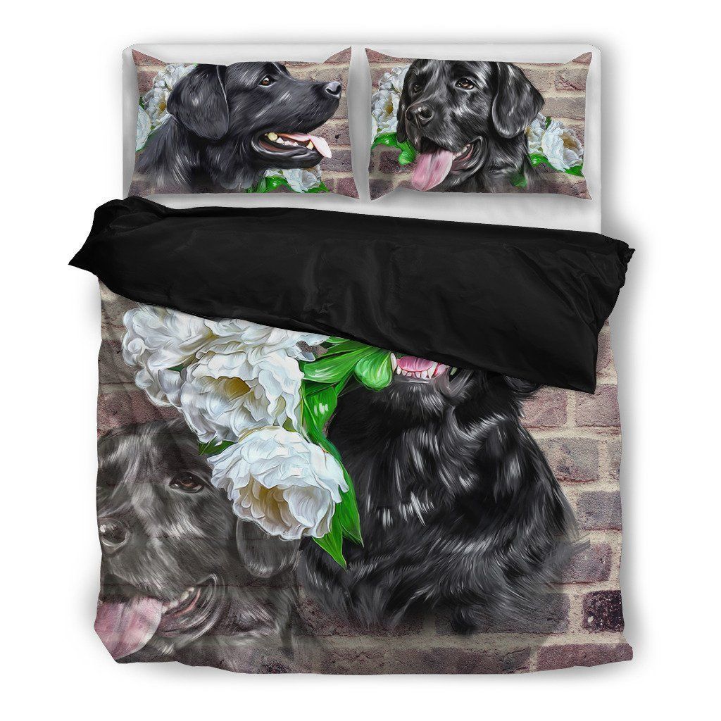 Black Labrador Dog Themed Bedding Set