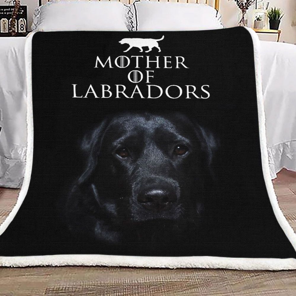 Black Labrador Sherpa Fleece Blanket