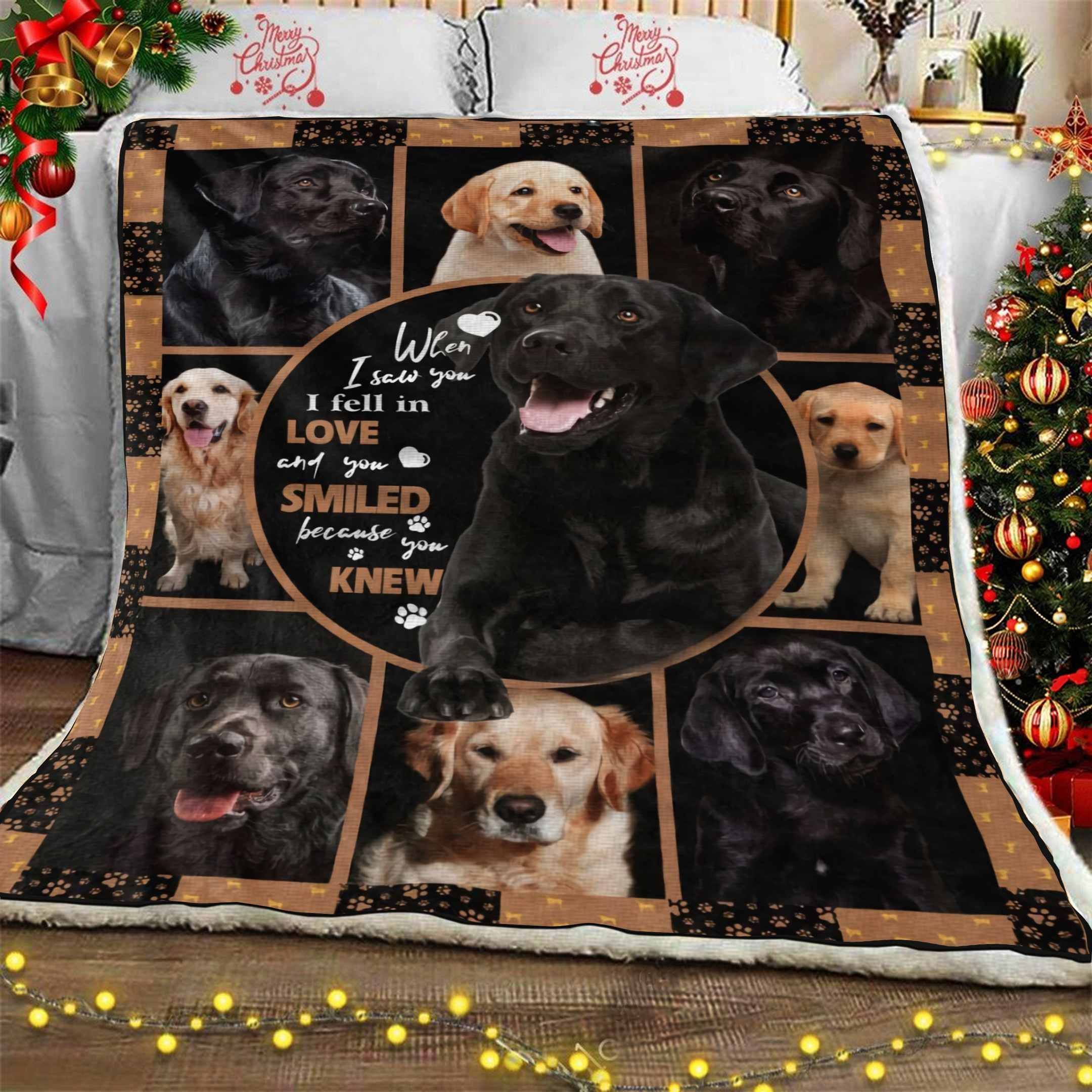 Black Labrador Retriever Pretty Sherpa Fleece Blanket