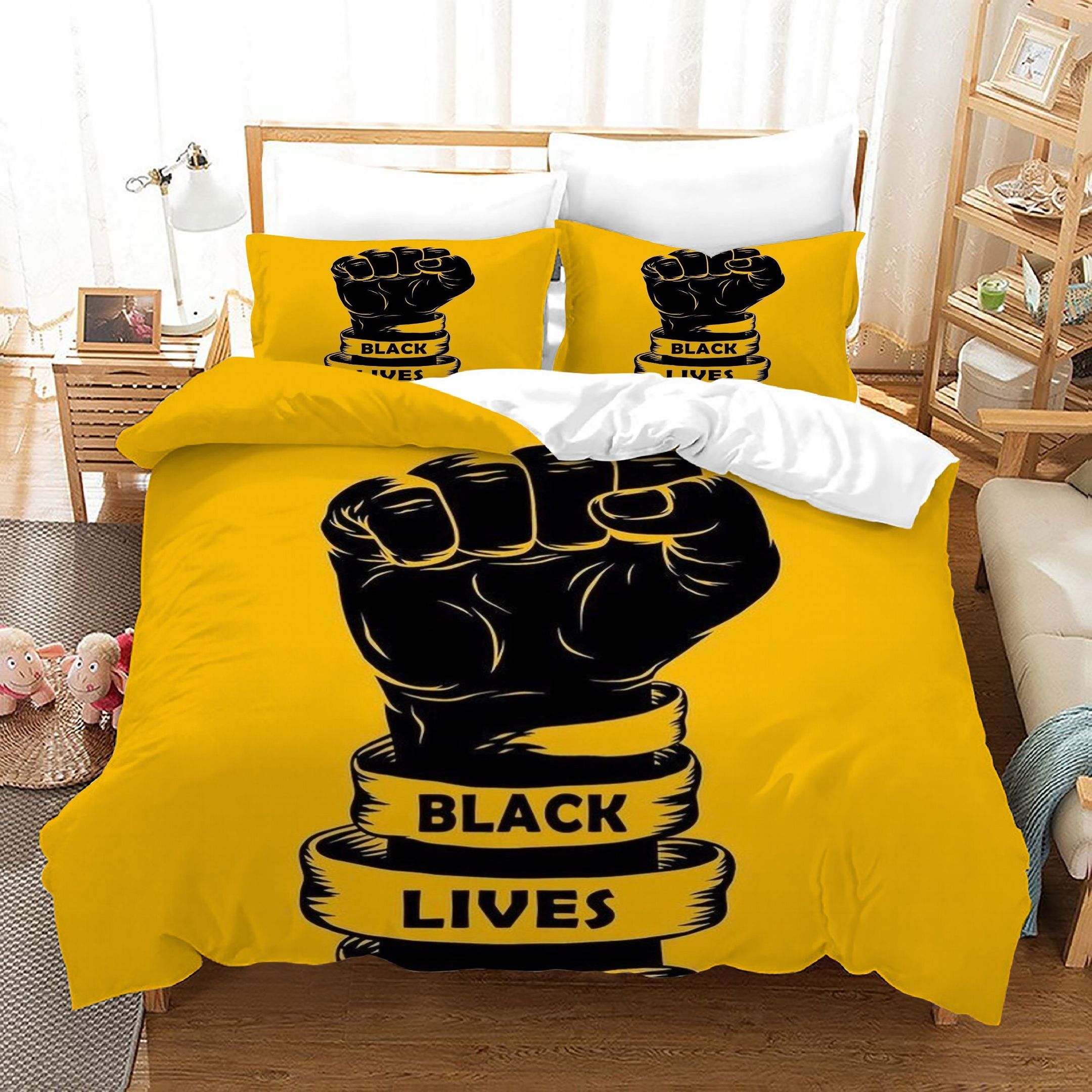 Black Lives Matter 3d Printed Bedding Set