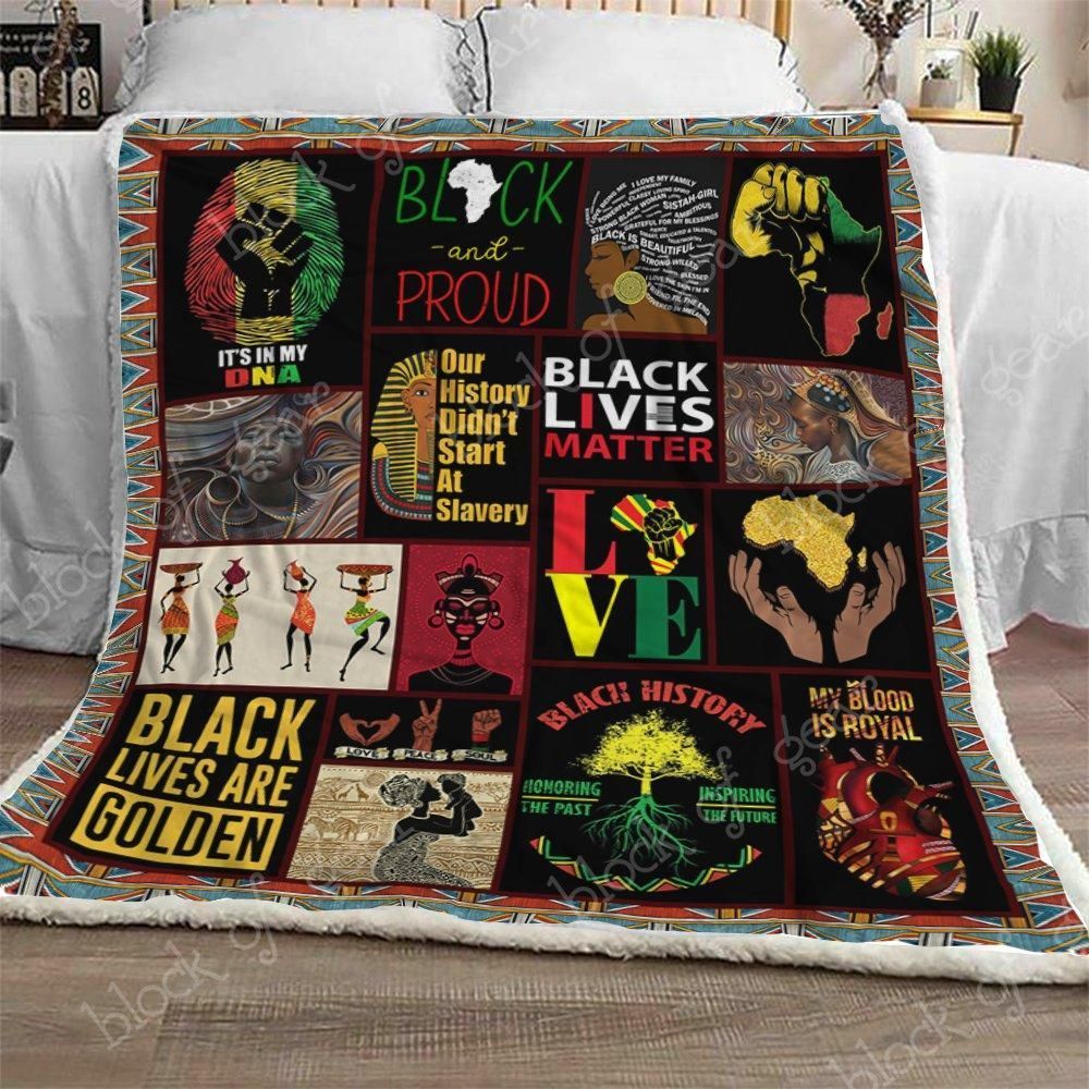 Black Lives Matter Sherpa Fleece Blanket