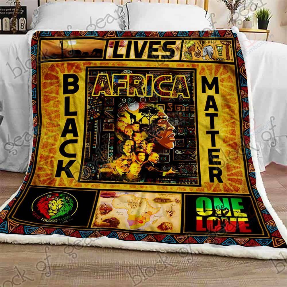 Black Lives Matter Sherpa Fleece Blanket