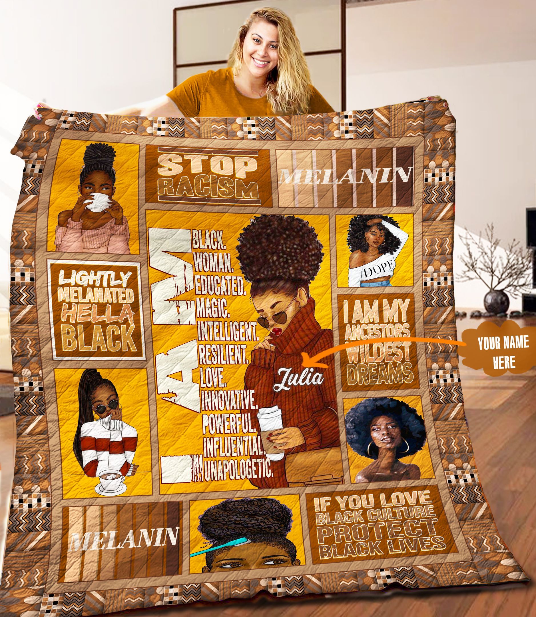 Black Lives Matter Personalized Quilt Blanket LML150610HT