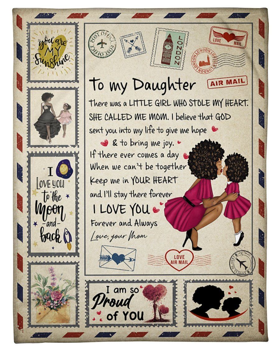 Black Mom To Daughter You’re Stronger Than You Seem Fleece Blanket Fleece Blanket