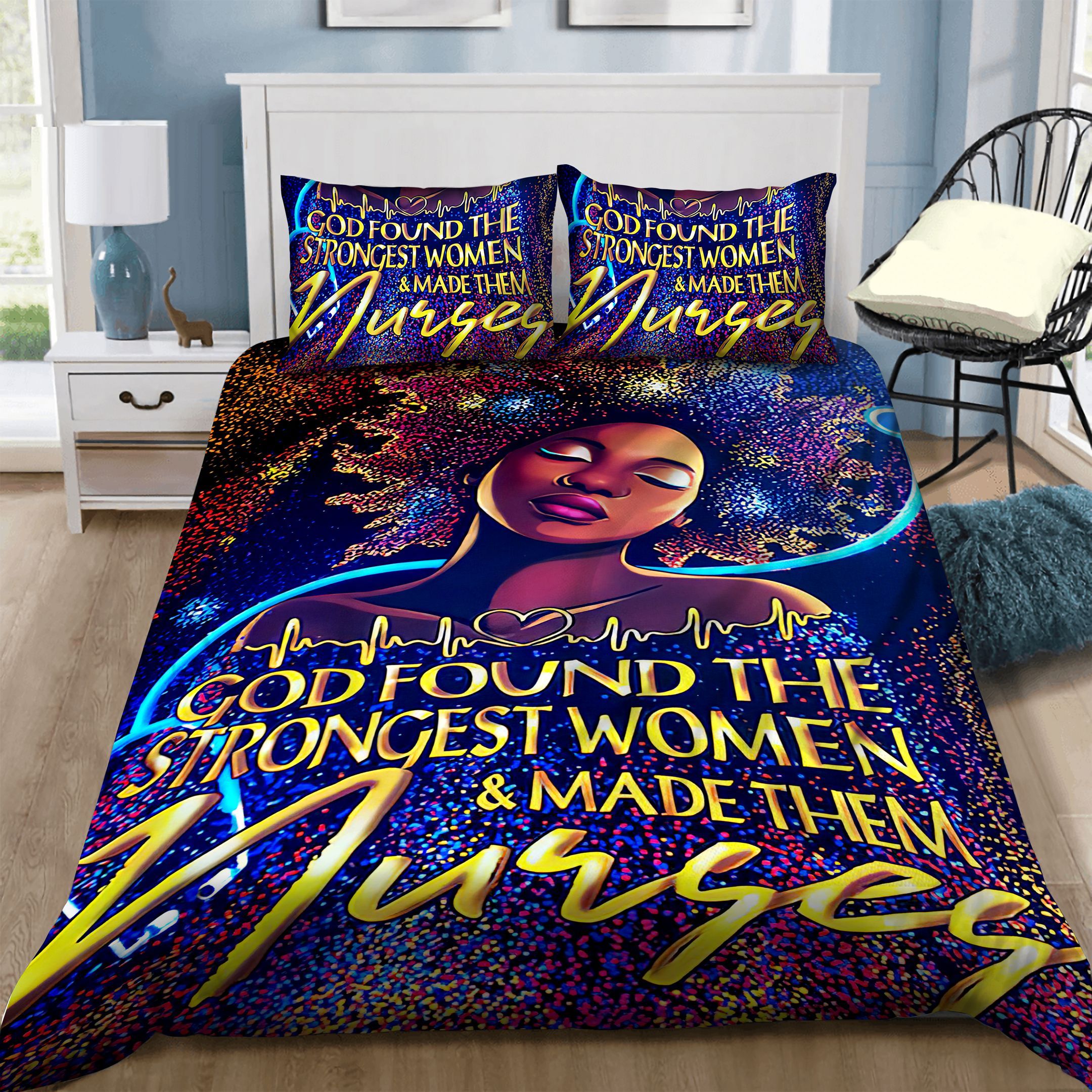 Black Nurse Bedding Set