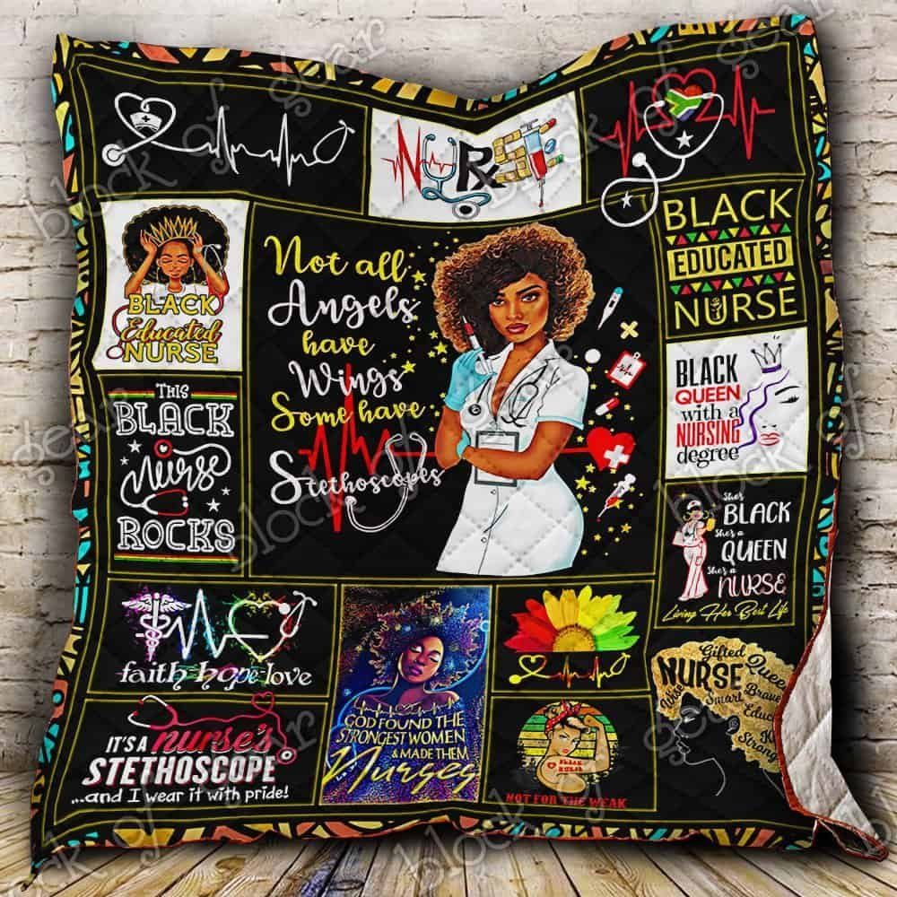 Black Nurse CL19100127MDQ Quilt Blanket