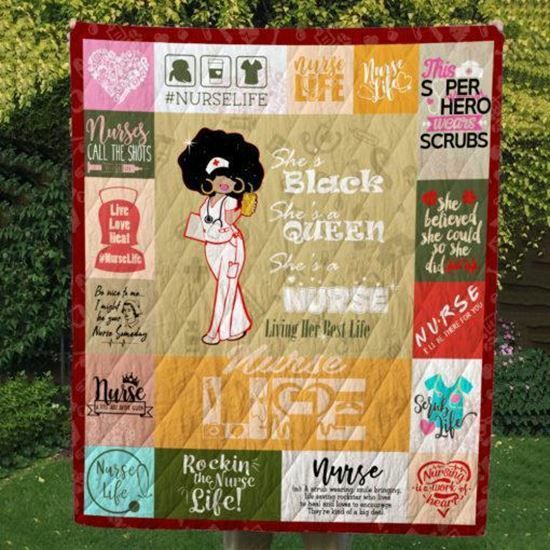 Black Nurse Living Her Best Life DD25090163CL Quilt BLanket