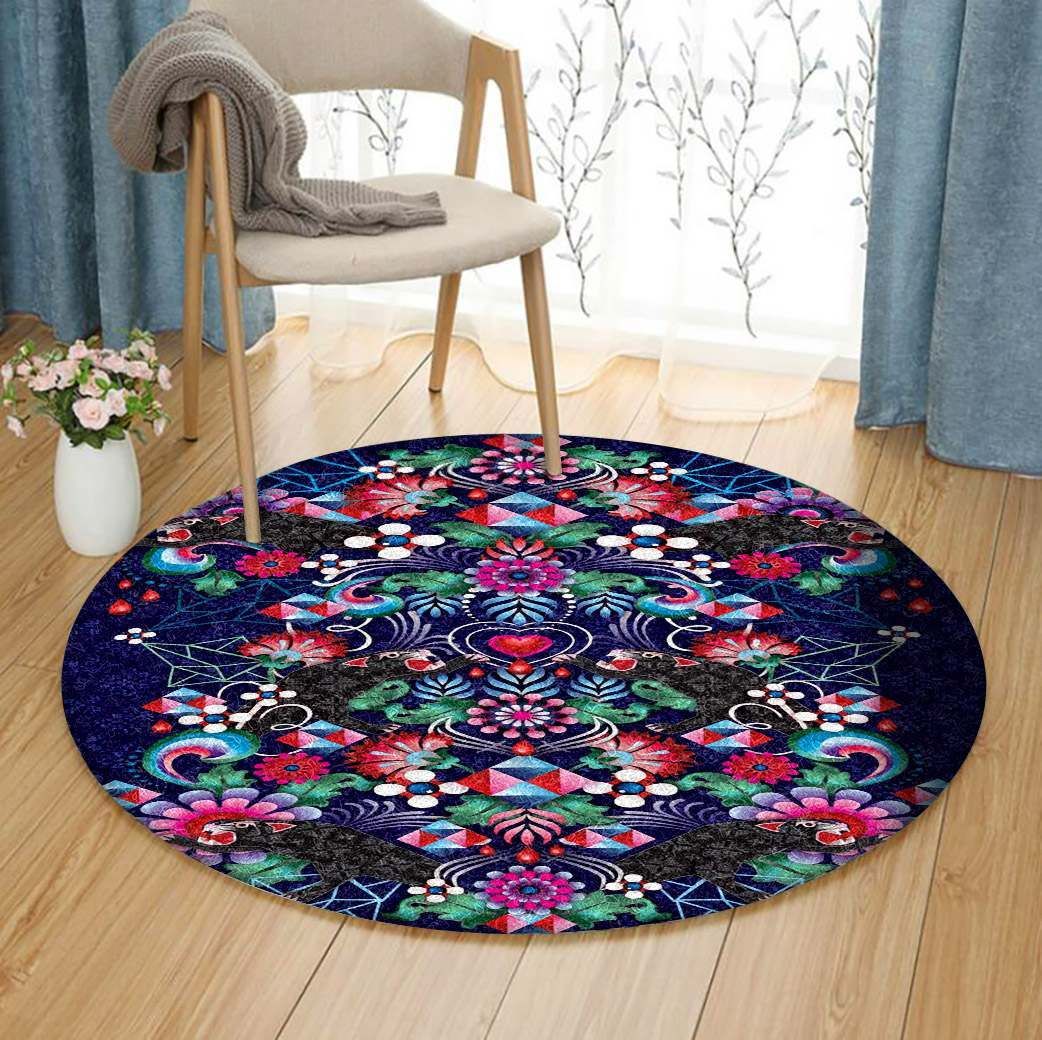 Black Panther Round Carpet