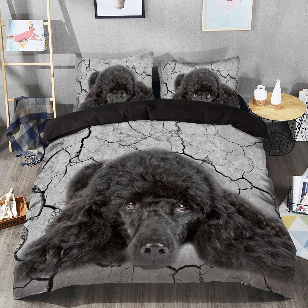 Black Poodle Bedding Set