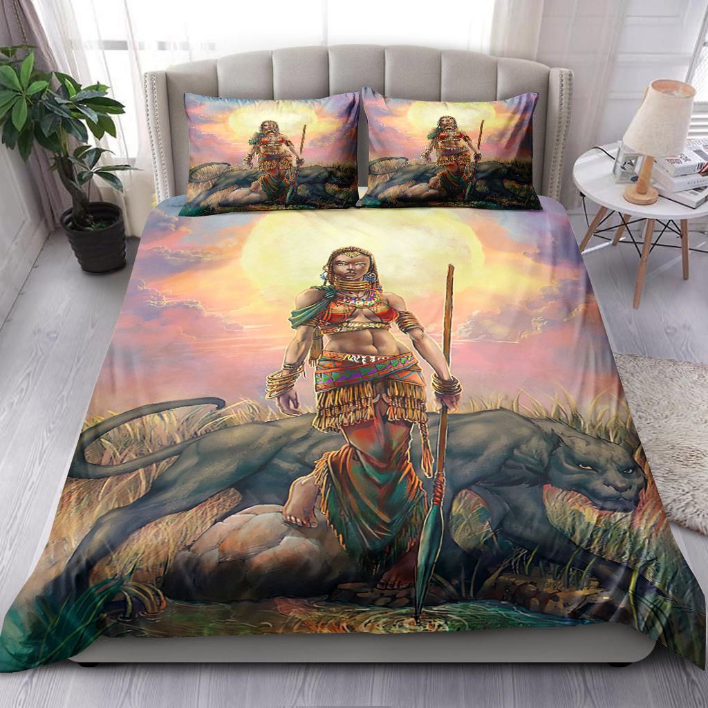 Black Power And Panther Bedding Set