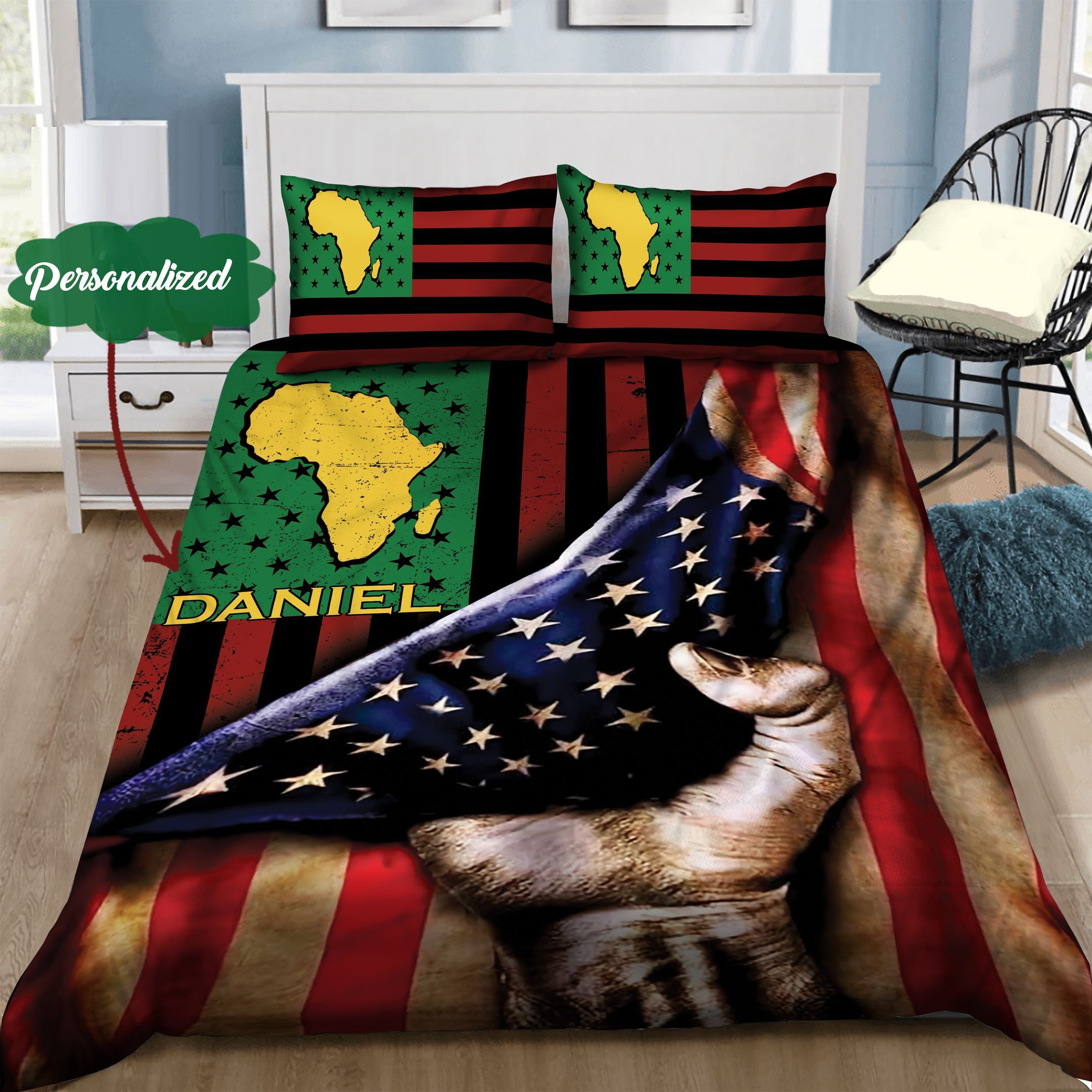 Black Proud Personalized Bedding Set