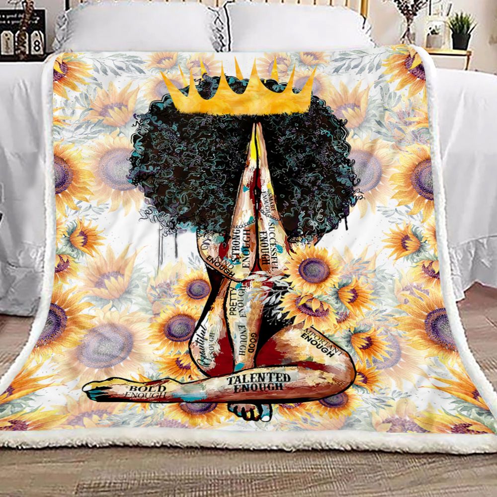 Black Queen African Fleece Blanket